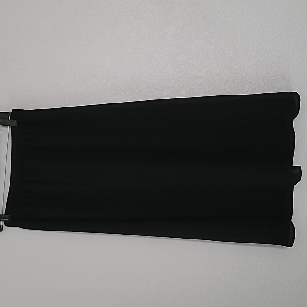 Eileen Fisher Black Accordion Silk  Jacquard A-Line Skirt Size XXS - Picture 4 of 9